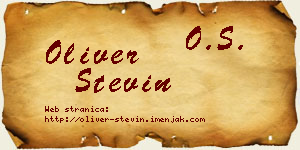 Oliver Stevin vizit kartica